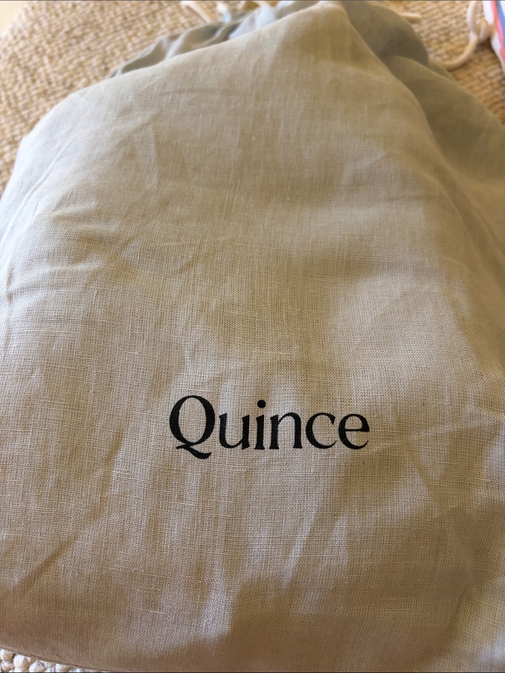 Quince Linen Duvet Cover in Light Beige